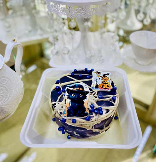 Бенто-торт № 526, шоколадный, декор ХЭЛЛОУИН, ПОД ЗАКАЗ ЗА 48 ЧАСОВ