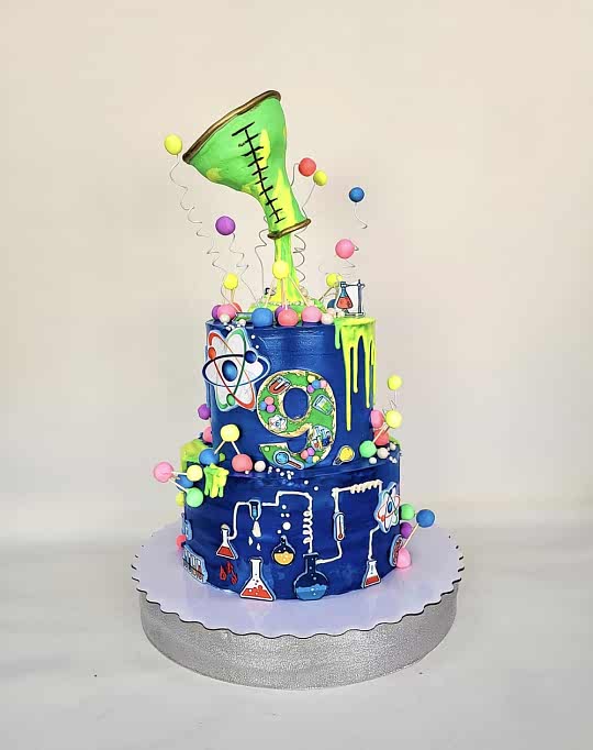 Торт Праздничный № 515, декор для химика