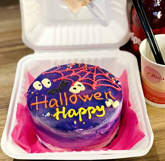 Бенто-торт № 528, шоколадный, декор ХЭЛЛОУИН, ПОД ЗАКАЗ ЗА 48 ЧАСОВ