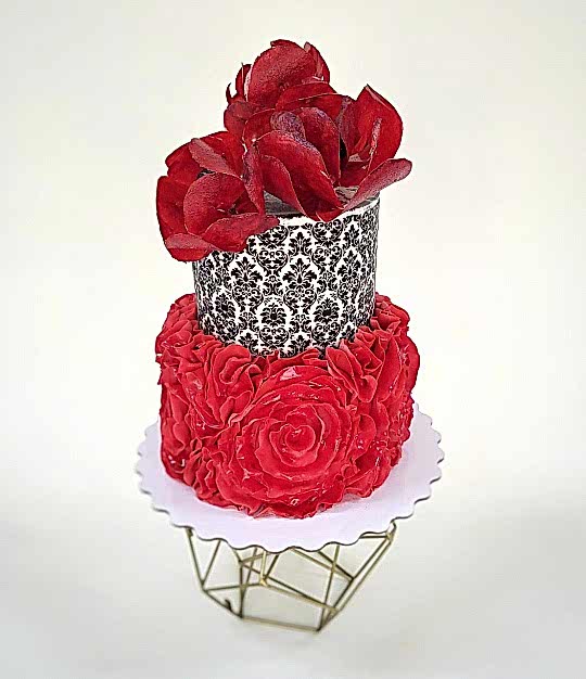 Торт Праздничный № 646 , декор - цветы