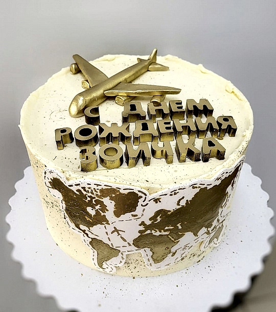 № 422 Торт "Праздничный", декор самолет