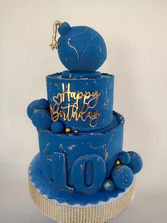 Торт Праздничный № 708, 2х ярусный, с шарами